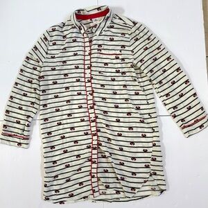 Women’s Disney Parks Minnie Ears Pajama Long Shirt Sleepwear Size Medium